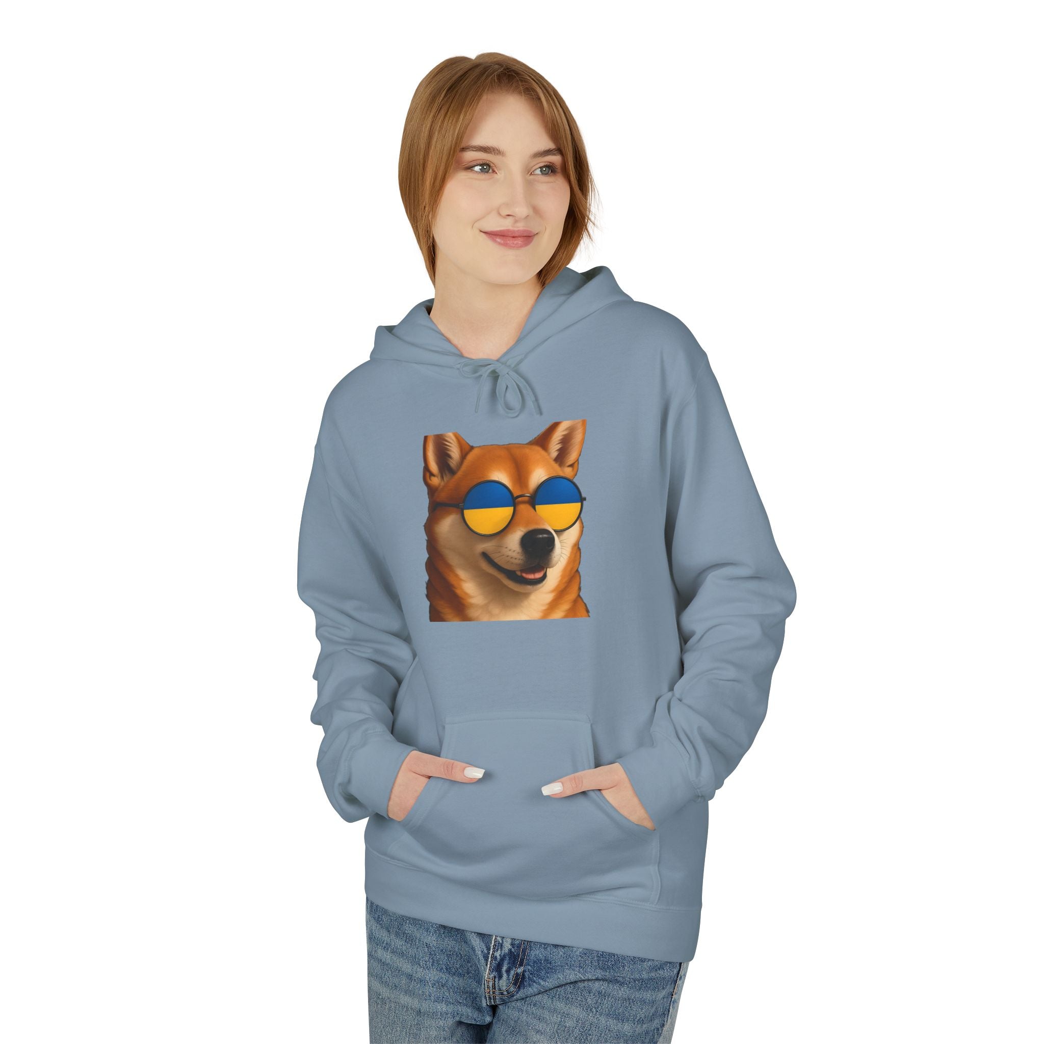 Ukrainian Doge Sunglasses Hoodie