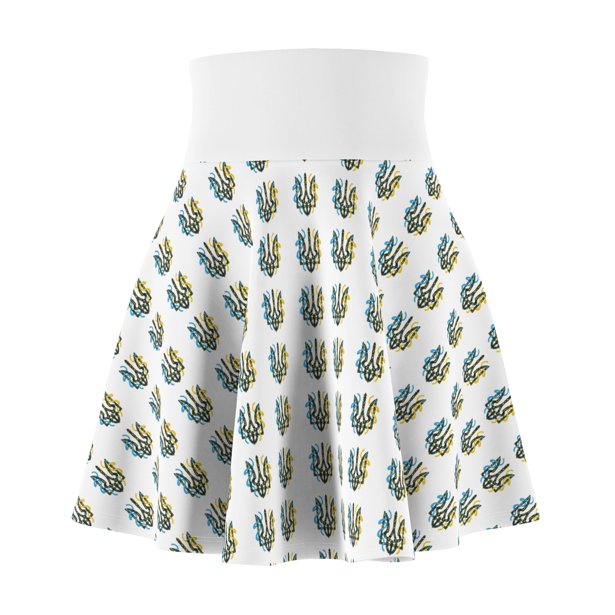 Tryzub Pattern Skater Skirt