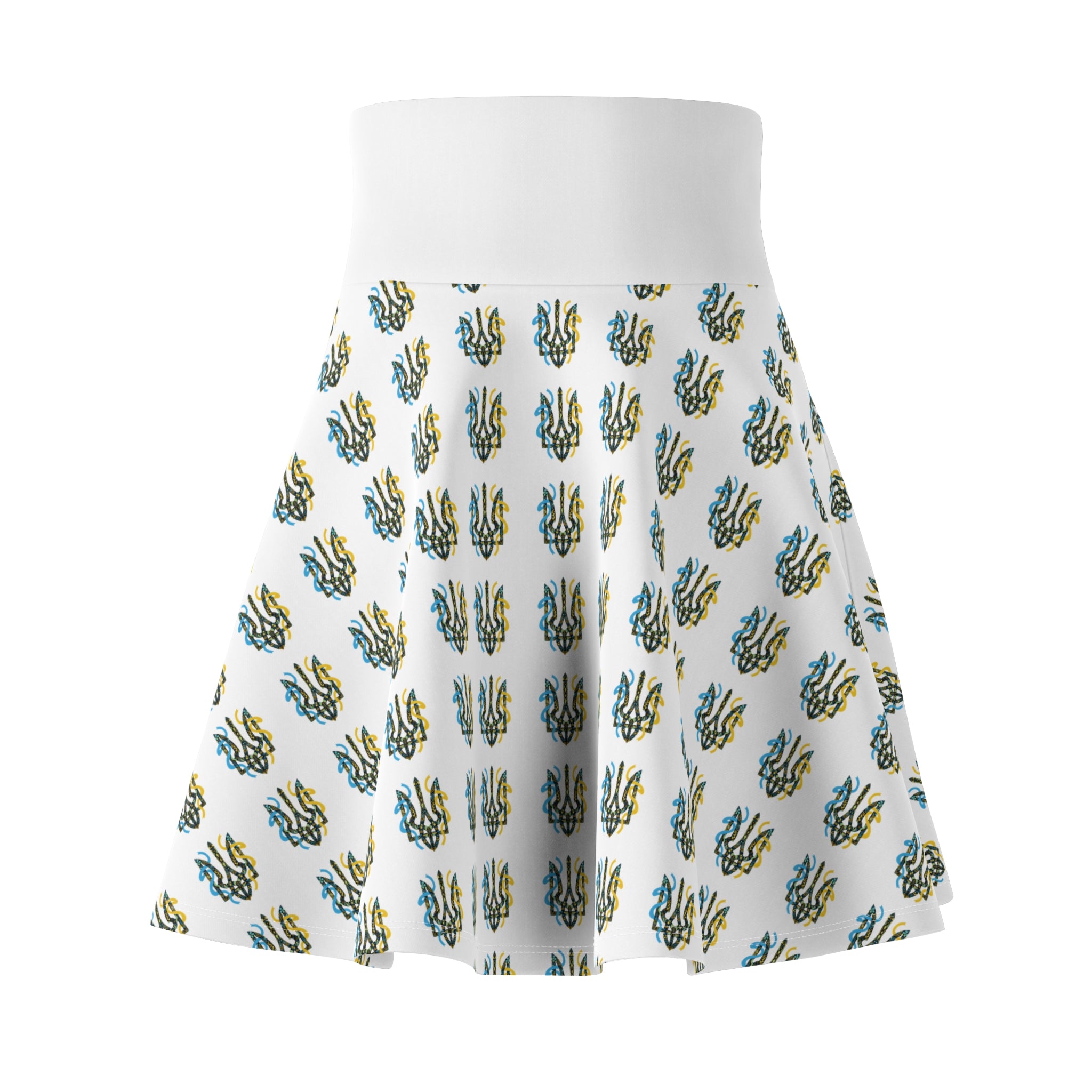 Tryzub Pattern Skater Skirt