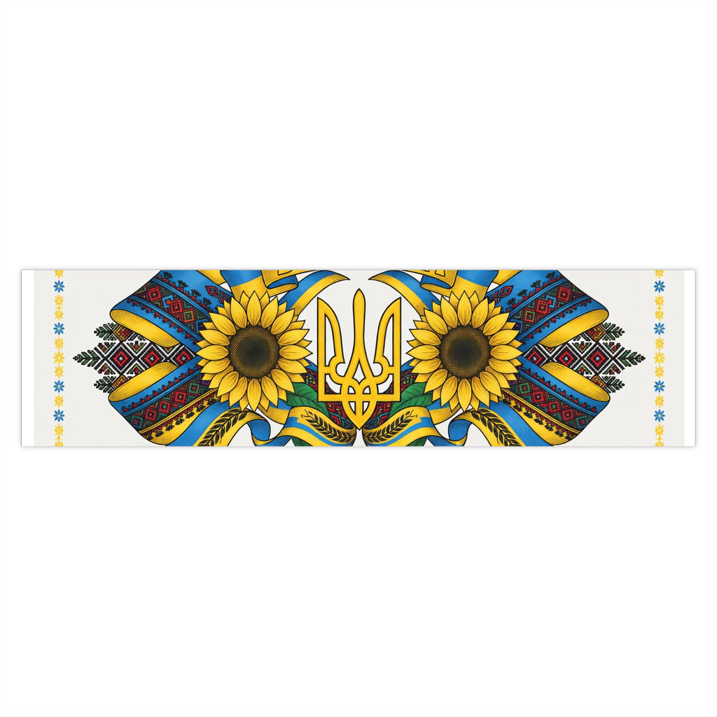 Ukraine Sunflower Bumper Sticker — Слава Україні Patriotic Emblem Decal