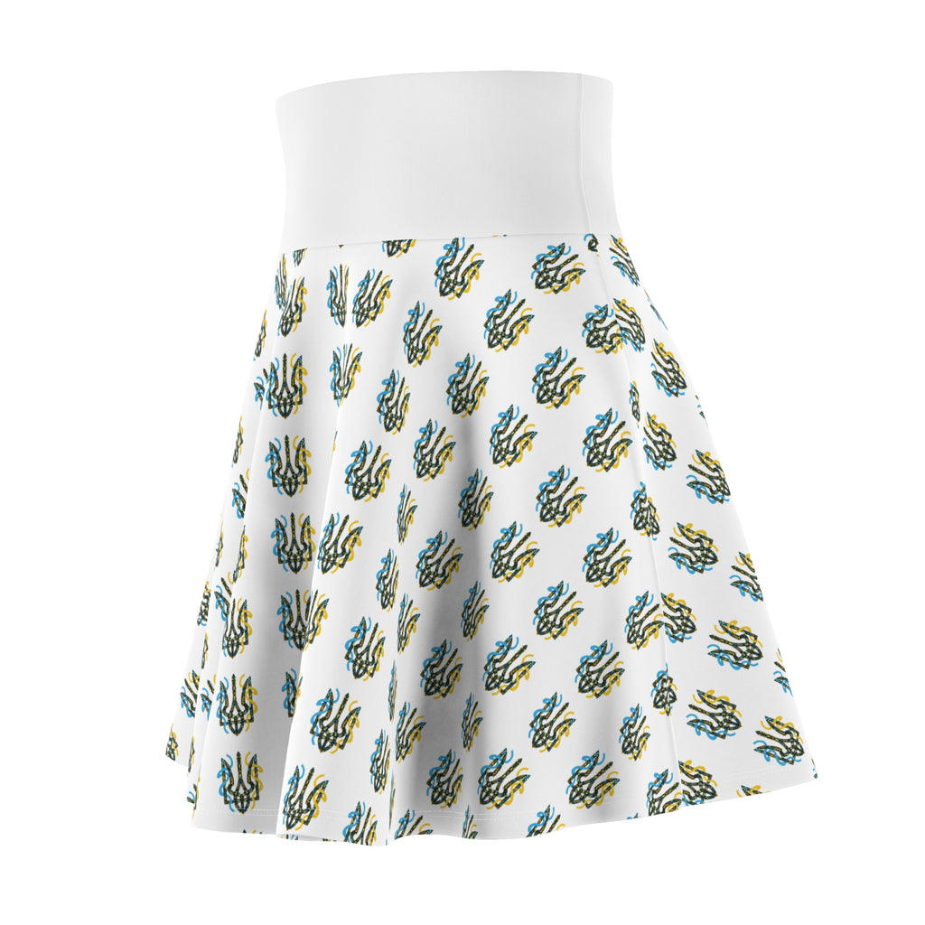 Tryzub Pattern Skater Skirt