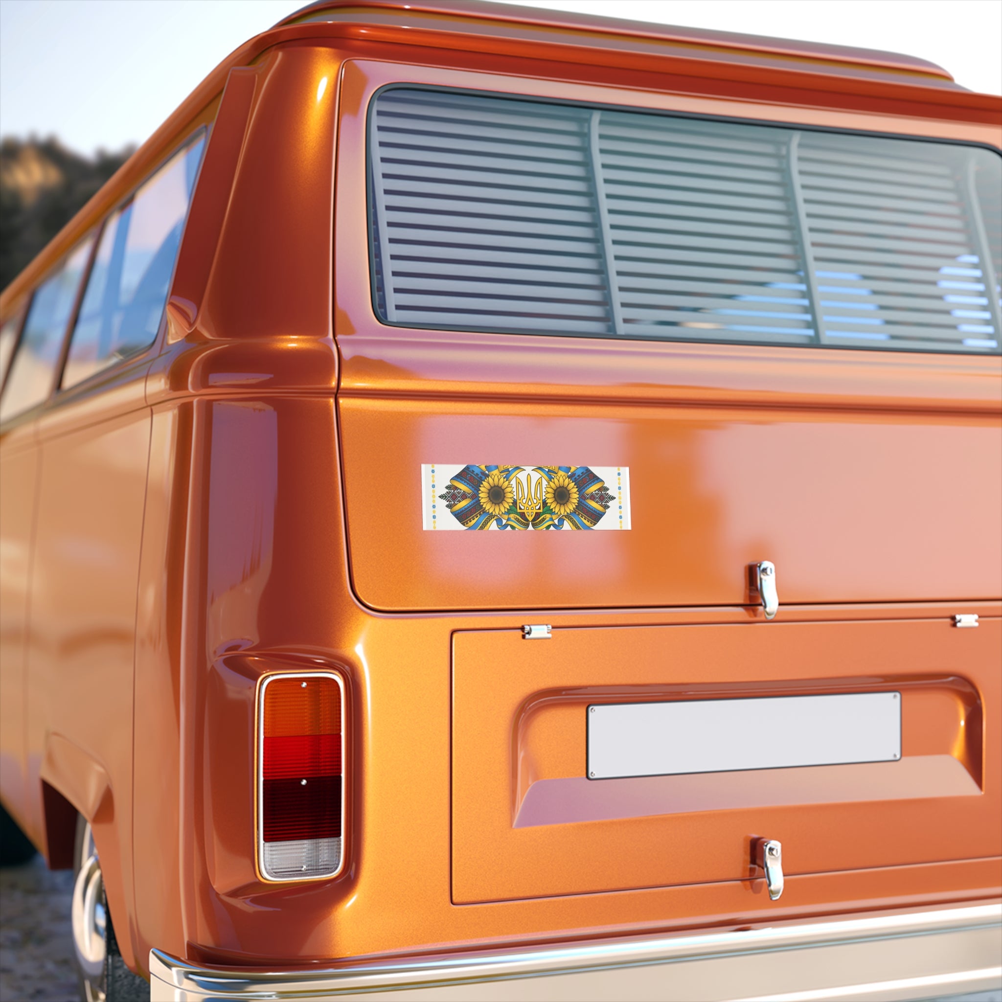 Ukraine Sunflower Bumper Sticker — Слава Україні Patriotic Emblem Decal